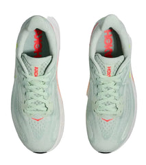 HOKA CLIFTON 10 SEA GLASS NEON FLAME WOMEN’S