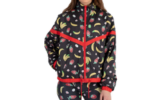 Sportswear Woven Printed Jacket WMNS "Black Red" CJ3719 010