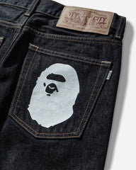 Men's Ape Head Denim Pants Indigo
