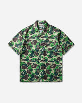 Men's ABC Camo Open Collar Shirt Green