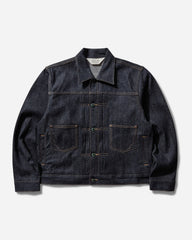 Men's Cropped Denim Trucker Jacket Indigo