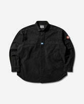 Men's Brushed Cotton Design Big Shirt Black
