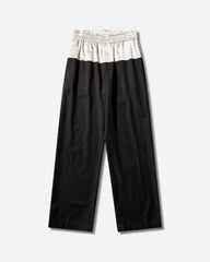 Men's Contrast Waist Pants Black