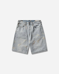 Men's All-Over Seagull Jacquard Denim Shorts Indigo
