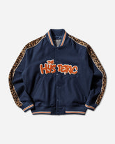 Men's Bloody Hysteric Patch Stadium Jacket Blue