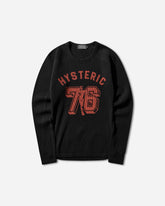 Men's Number 76 Longsleeve T-Shirt Black