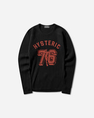 Men's Number 76 Longsleeve T-Shirt Black