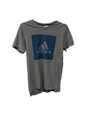 Vintage Adidas Grey/Blue T-Shirt Small