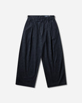 Men's Blue Tab Pleated Trousers Ivy Wash
