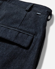 Men's Blue Tab Pleated Trousers Ivy Wash