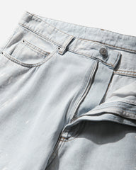 Men's Painted Straight Leg Jeans Medium Blue
