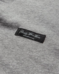 Men's Label Patch Zip Hoodie Light Grey Melange