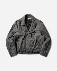 Men's Cotton-Viscose Biker Jacket Anthracite