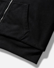 Men's Double Layer Zip Up Hoodie Black