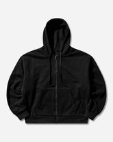 Men's Double Layer Zip Up Hoodie Black