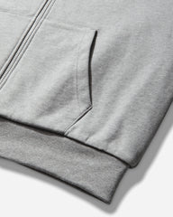 Men's Double Layer Zip Up Hoodie Grey Melange