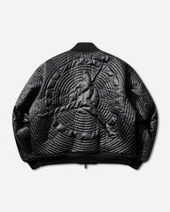 Men's Flight Nylon Varsity Jacket Black