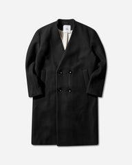 Men's Double Breasted Wool Coat Black