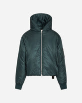 Men's Cropped Hood Bomber Jacket Dark Green