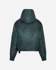 Men's Cropped Hood Bomber Jacket Dark Green