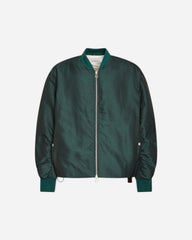 Men's Minimal Bomber Jacket Dark Green
