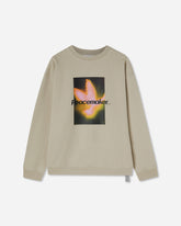 Men's Bird Loose Fit Crewneck Sweatshirt Sand