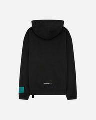 Men's Languages Print Loose Fit Hoodie Black