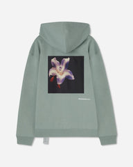Men's Flower Loose Fit Hoodie Sage Green
