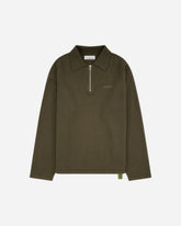 Men's Knit Polo Military Green