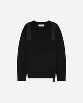 Men's Applied Tape Knit Sweater Black