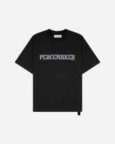 Men's Flowerred Print Loose Fit T-Shirt Black