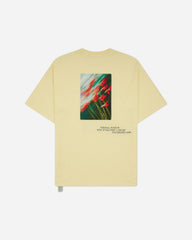 Men's Flowerred Print Loose Fit T-Shirt Light Yellow