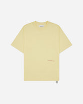 Men's Languages Print Loose Fit T-Shirt Light Yellow