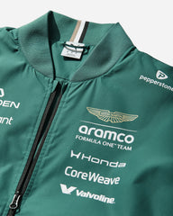 Men's ASTON MARTIN ARAMCO F1 TEAM Replica Bomber Jacket Green Lux