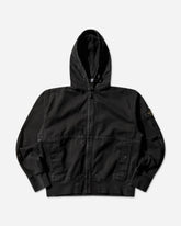 Men's Organic Panama Cotton 'OLD' Effect Zip Jacket Black