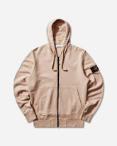 Men's Organic Cotton Fleece Zip Hoodie Chalk Pink