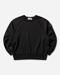 Men's Organic Cotton Fleece Oversized Crewneck Sweatshirt Black