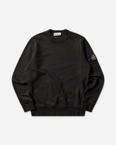 Men's Organic Cotton Fleece Crewneck Sweatshirt Black