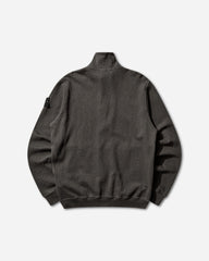 Men's Malfilé Cotton Fleece 'OLD' Effect Zip-Up Track Jacket Charcoal Grey