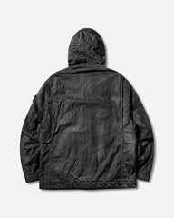 Men's Dense Nylon-TC Hand Sprayed Reflective Hooded Jacket Black