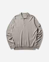 Men's Ghost Light Pure RWS Wool Polo Sweater Dust Grey
