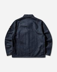 Men's Indigo Denim-Rinsed Overshirt Blue Rinse