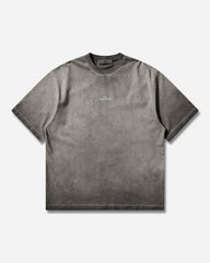 Men's Combed Organic Cotton Jersey Uneven Cold Dying T-Shirt Black
