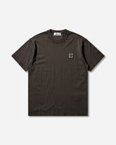 Men's Organic Cotton Jersey 'FISSATO' Effect T-Shirt Charcoal