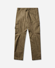 Men's Organic Cotton Stretch Broken Twill 'OLD' Effect Cargo Pants Military Green