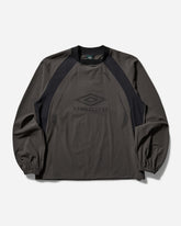 Men's Lasered Nylon Crewneck Top Grey / Black