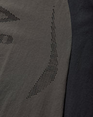 Men's Lasered Nylon Crewneck Top Grey / Black