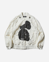 Men's Conrad Schnitzler Cotton Bomber Jacket Off White