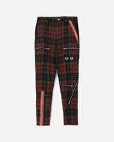 Men's Harris Tweed Wool Zip Pants Bordaux