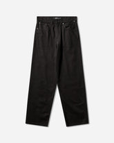Men's Check-5 Baggy Denim Pants Black